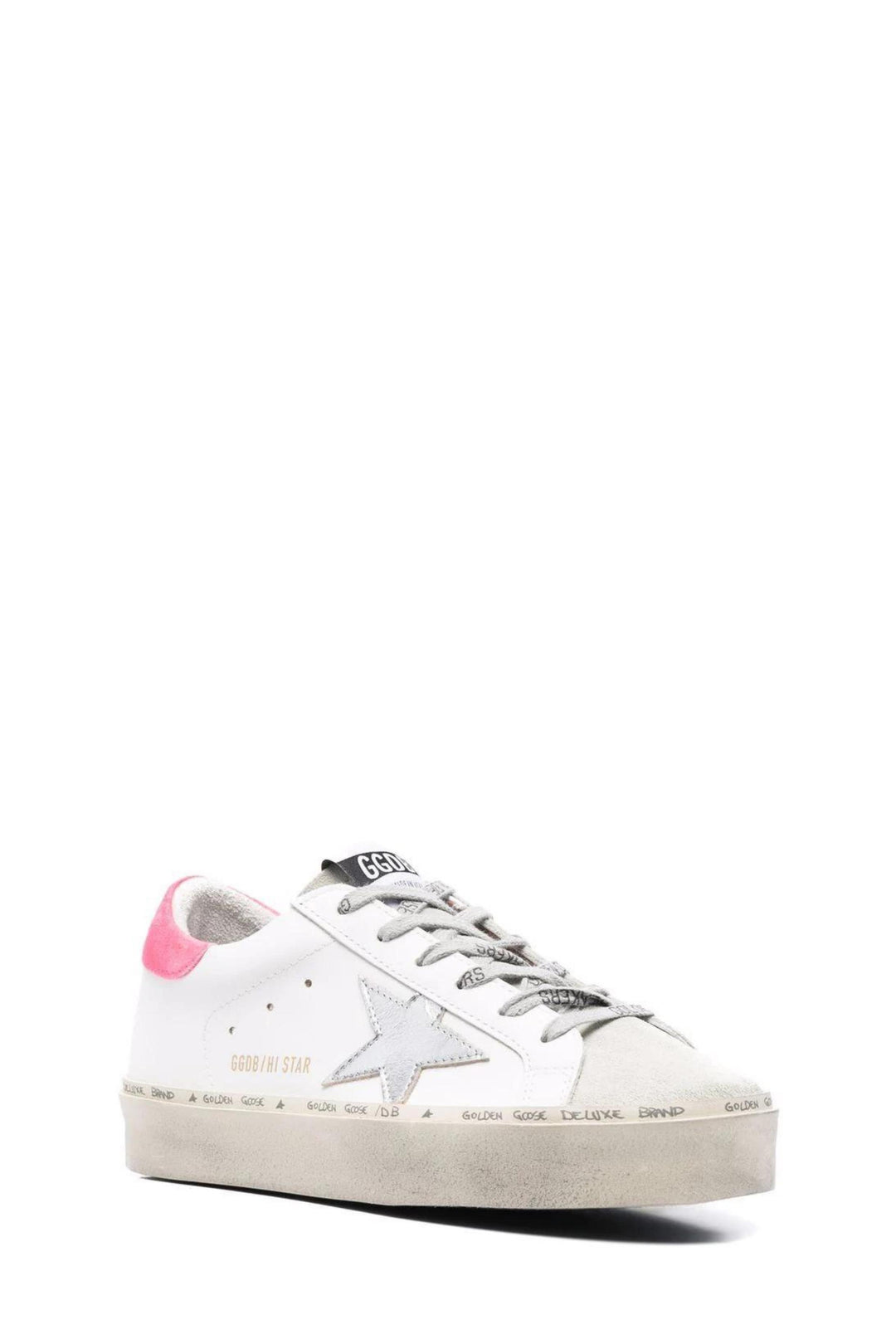 Sneaker Hi-star in Pelle Bianca e Argento