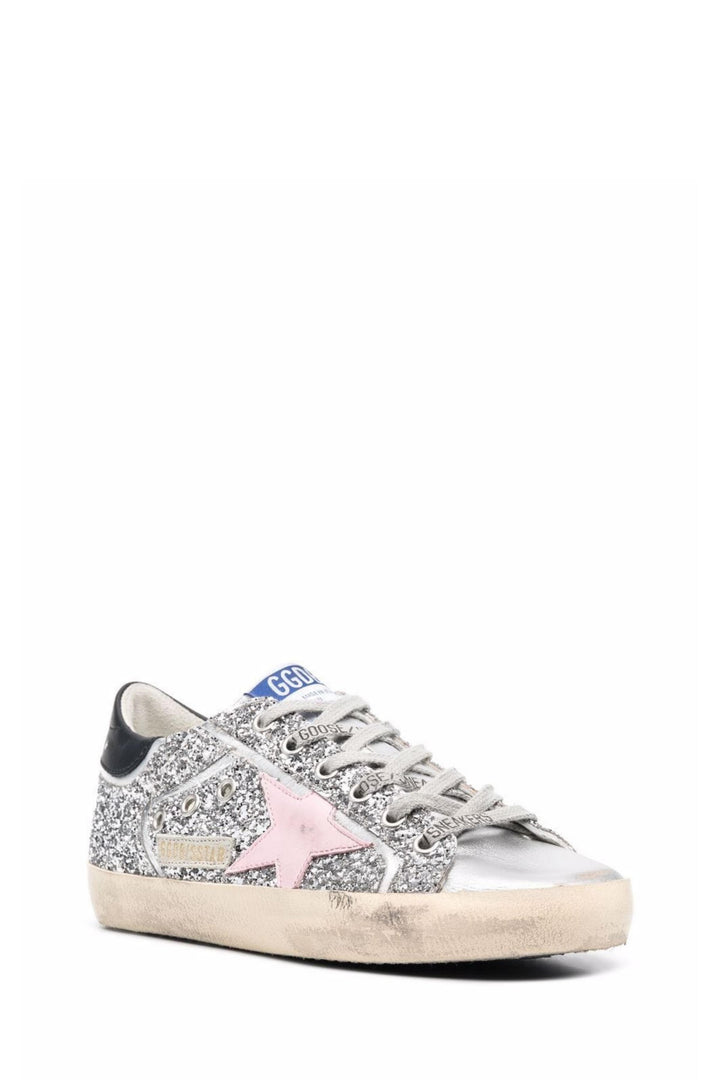 Sneaker Superstar con Glitter Argento