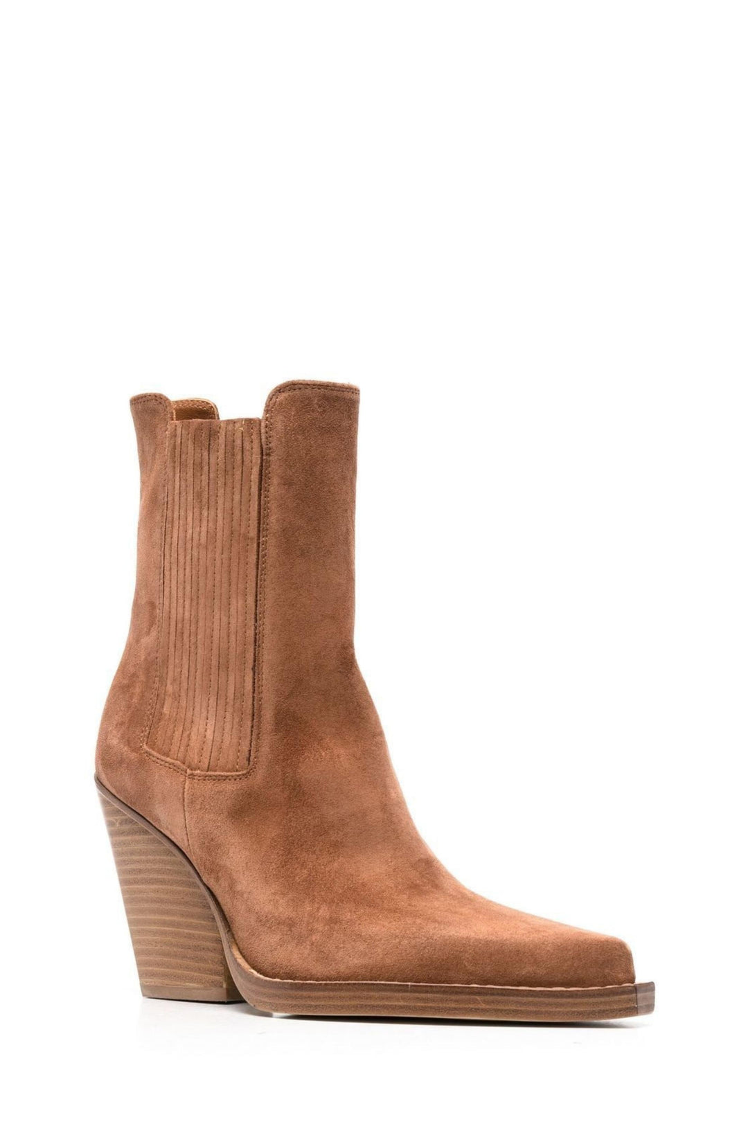 Stivaletti Western in Suede Marrone