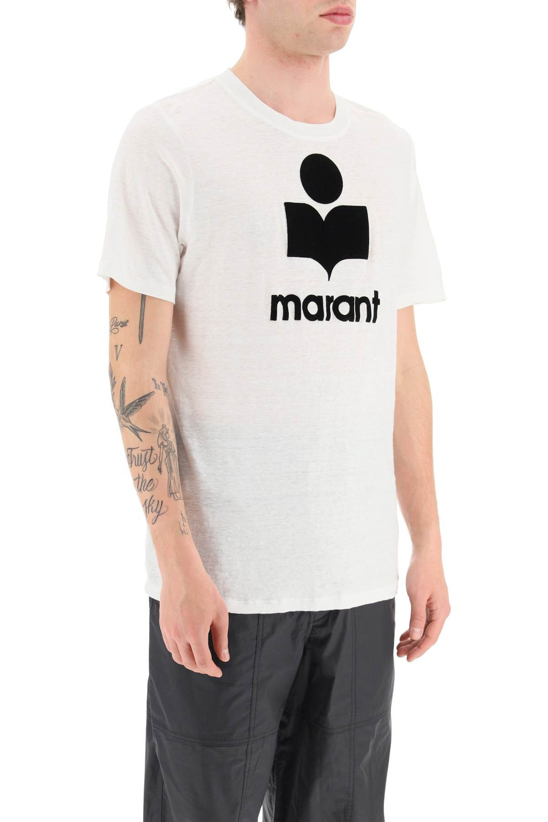 T Shirt Logo 'Karman' In Lino - Marant - Uomo