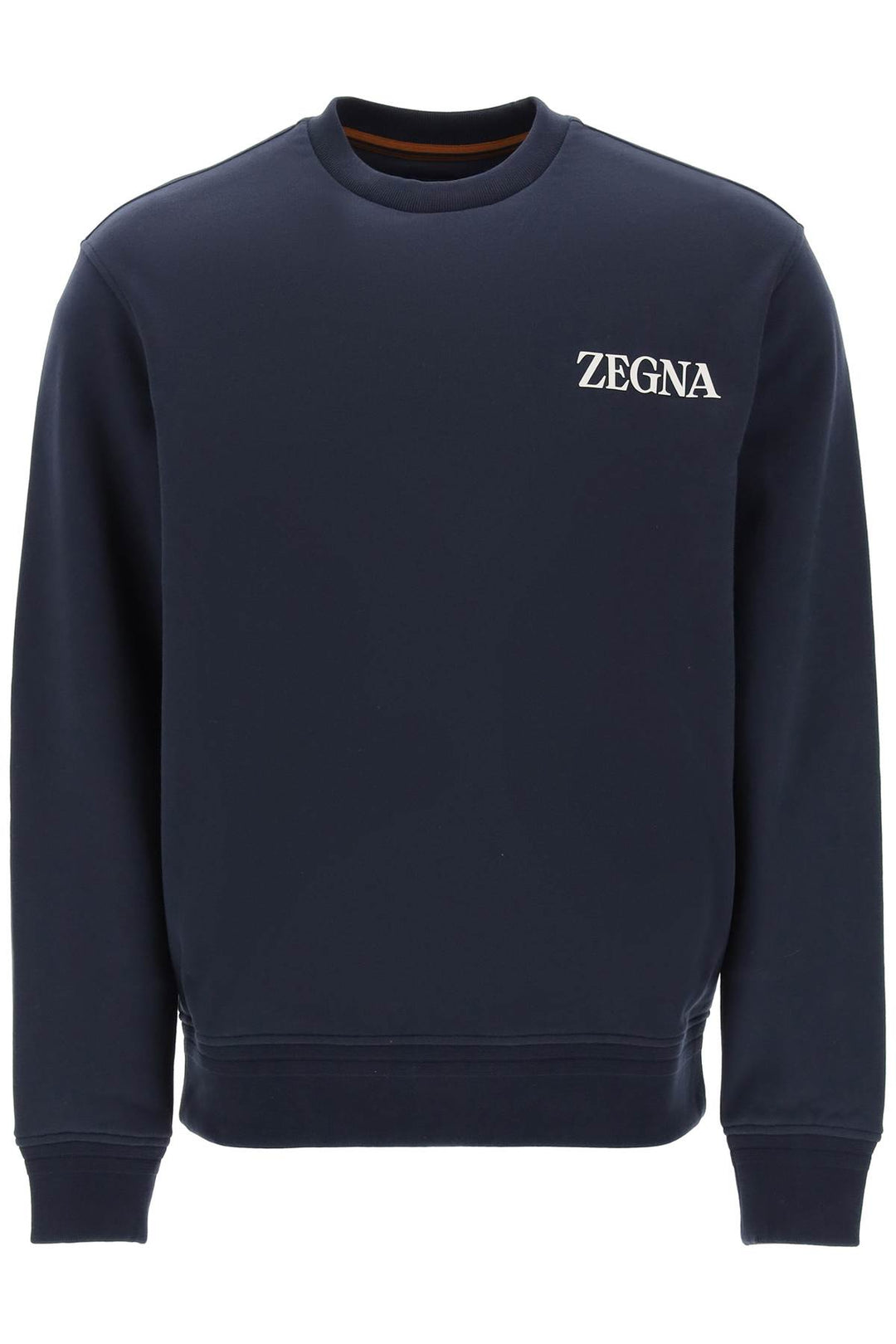 Felpa Girocollo Con Logo Gommato - Zegna - Uomo