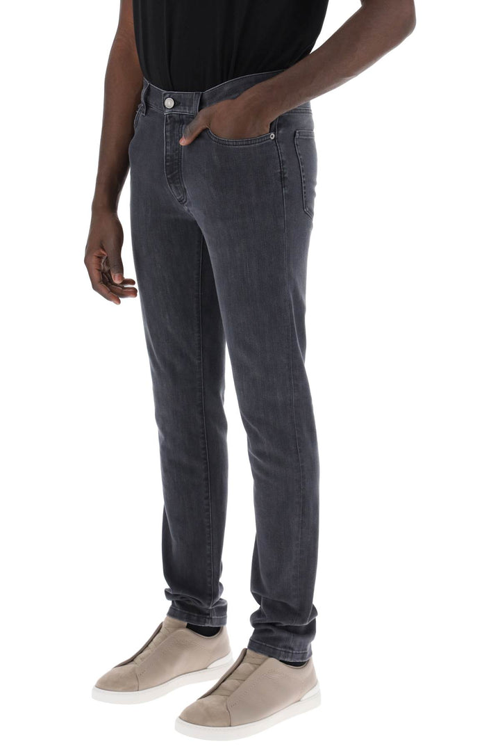 Jeans Slim Fit In Denim Stretch - Zegna - Uomo