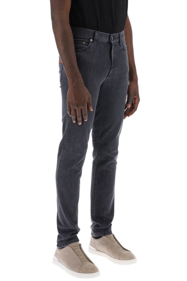 Jeans Slim Fit In Denim Stretch - Zegna - Uomo