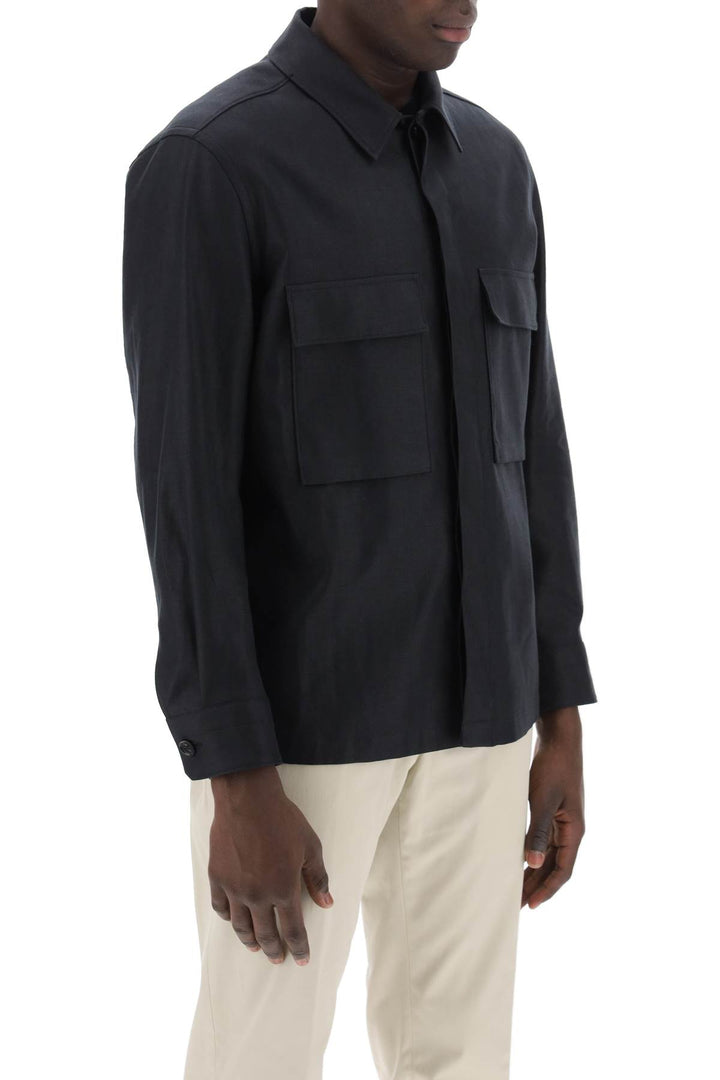 Overshirt In Lino Oasi - Zegna - Uomo