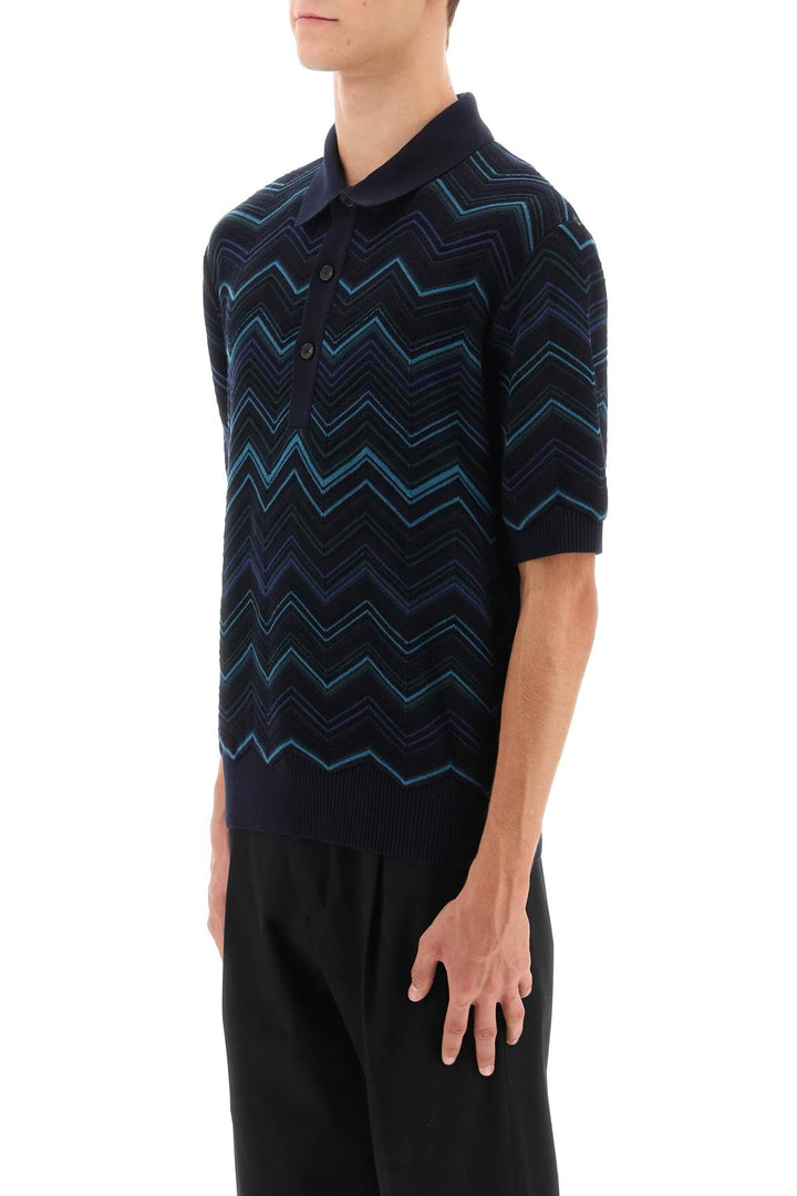 Polo In Cotone Con Motivo Zig Zag - Missoni - Uomo