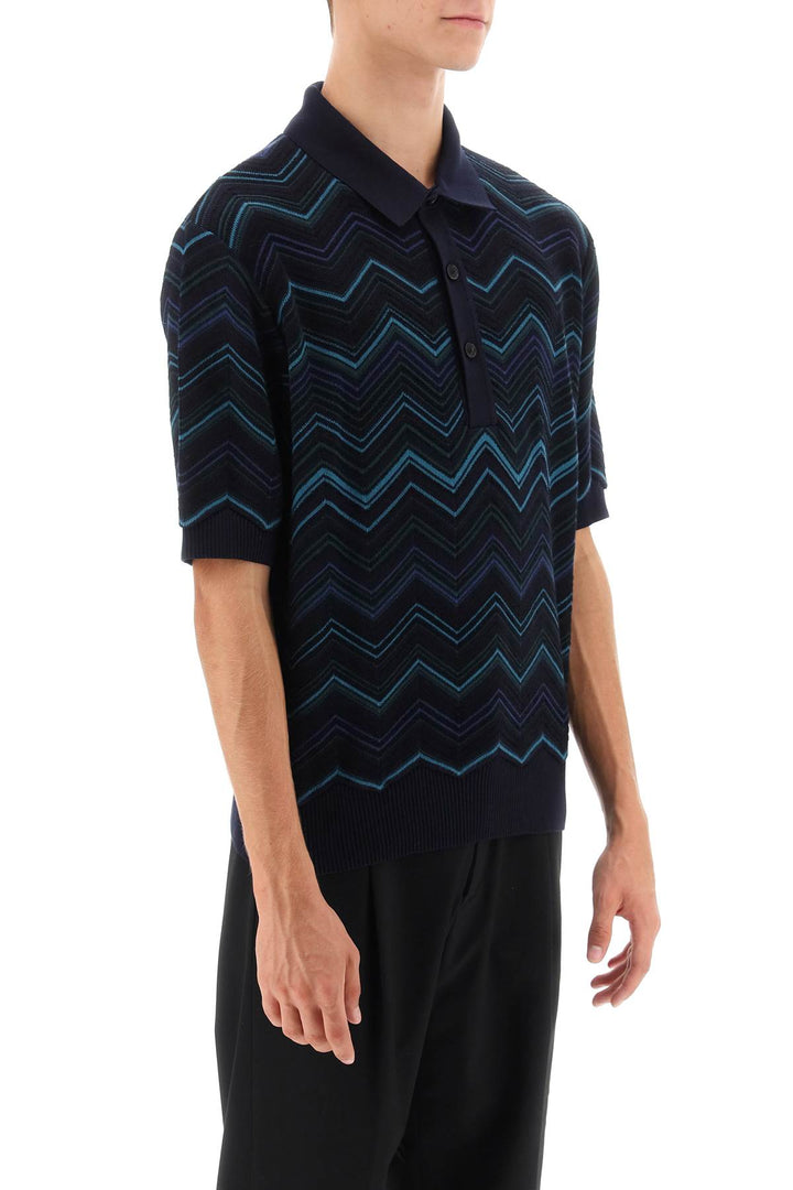 Polo In Cotone Con Motivo Zig Zag - Missoni - Uomo