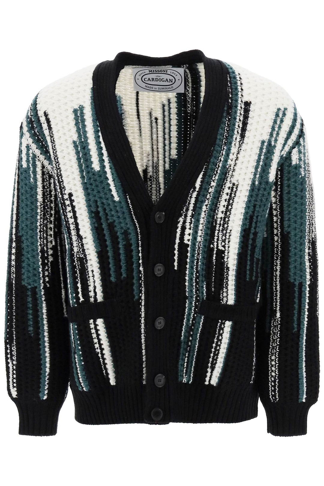 Cardigan In Lana Con Motivo Fantasia - Missoni - Uomo