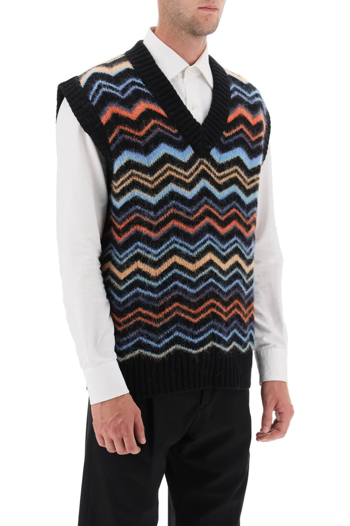 Gilet In Maglia Chevron - Missoni - Uomo