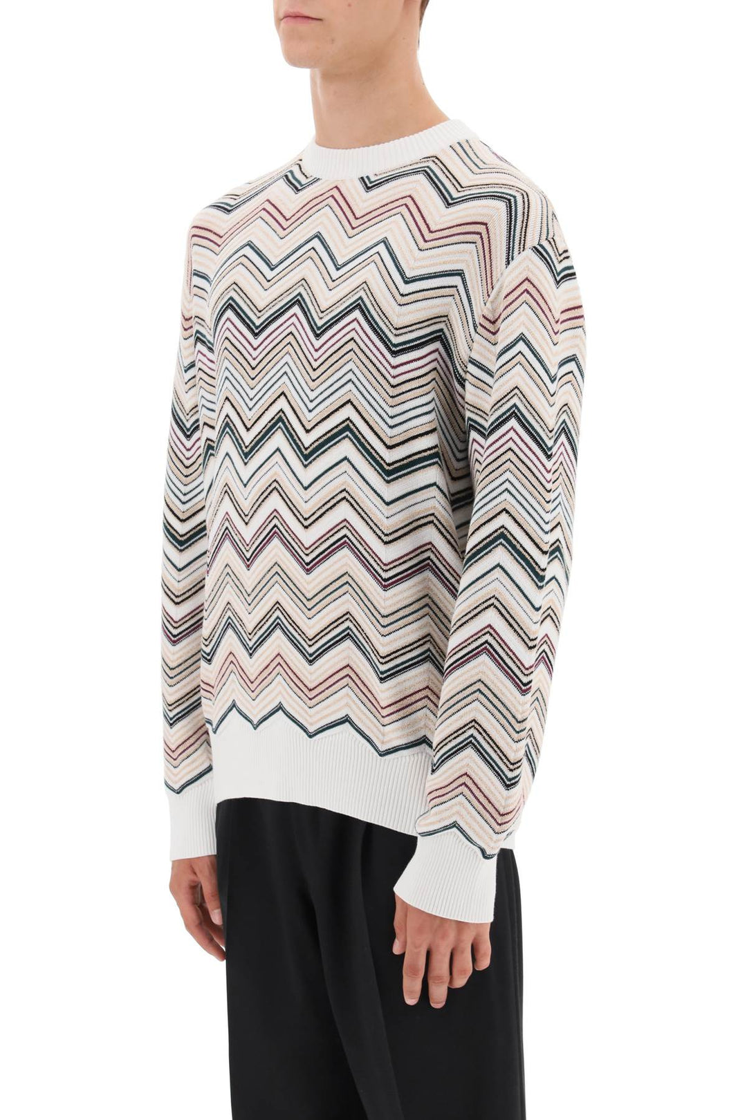 Pullover Chevron In Cotone - Missoni - Uomo